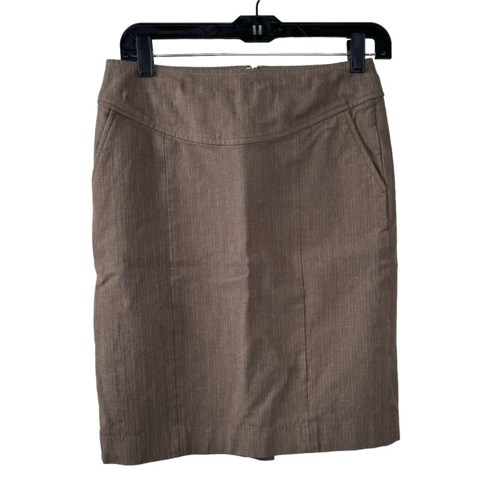 Banana Republic Brown Mini Skirt Size 2 Stretch Cotton Blend